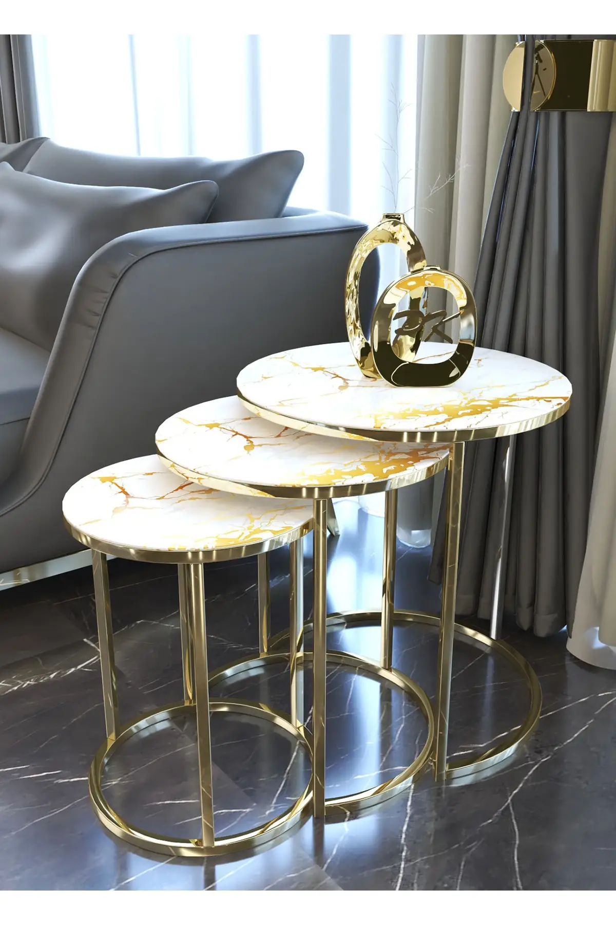 

Zigon Medium Coffee table Set Unbreakable Glazed mesa auxiliar table basse de salon