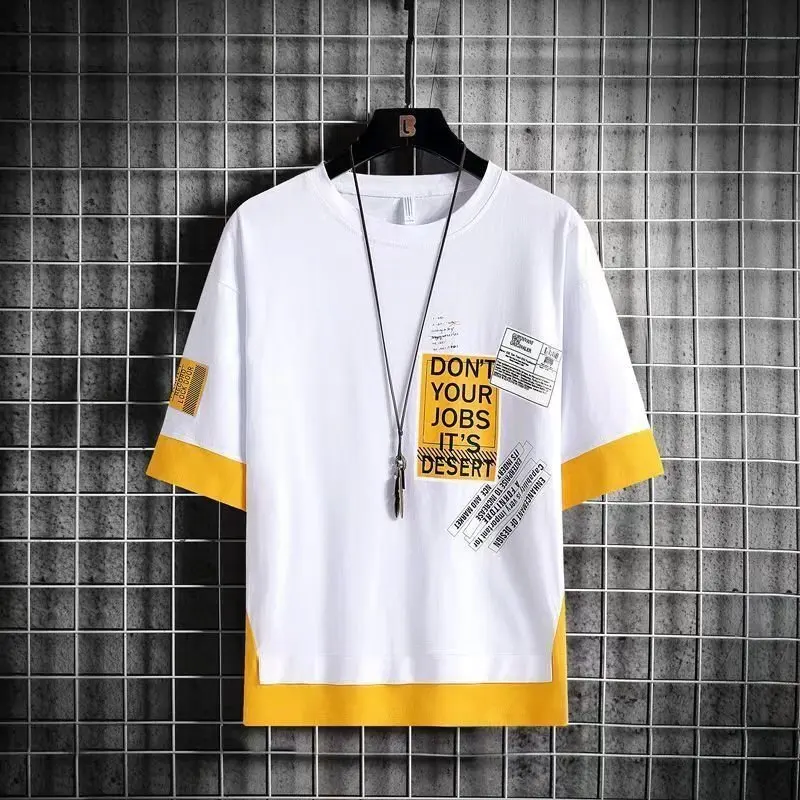 Футболка мужская с коротким рукавом модная тенниска принтом в японском стиле