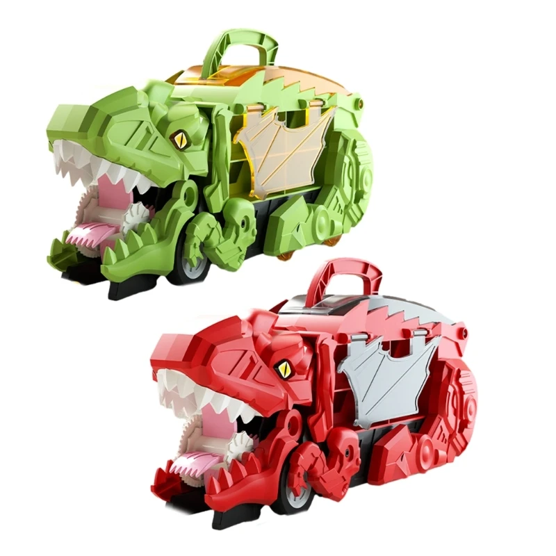 

Eating Dinosaur Transport Truck & Alloy Car Toy Toddler Interactive Toy