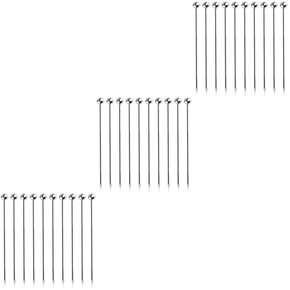 

Picks Fruit Cocktail Steel Skewers Sticks Stainless Stickmetal Mixing Martini Snack Spain Bbq Tapasdrinks Partyfork Dessert
