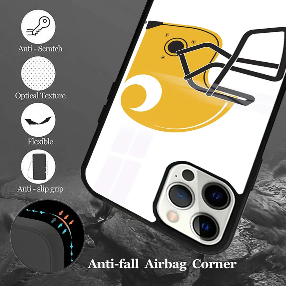 Чехол для телефона C-Carhartt-T IPhone 16 15 14 13 12 11 Pro Max Plus Mini Magsafe Mirror беспроводной магнитный