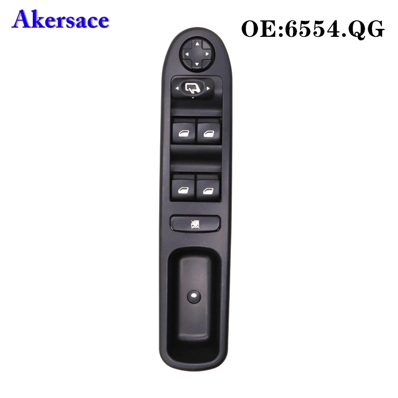 Переключатель Стеклоподъемника 6554QG 6554.QG для Peugeot 207 Citroen, со стороны водителя, электрический переключатель стеклоподъемника 96642444XT 6554.QF