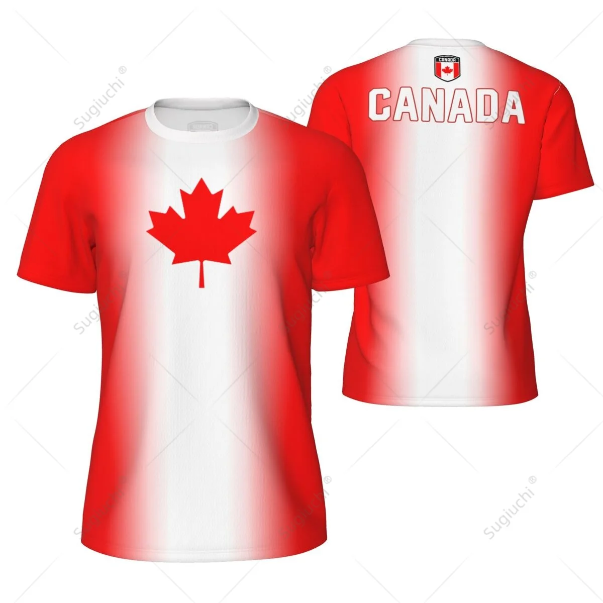 Спортивная сетчатая футболка с флагом Канады для бега велосипеда футбола