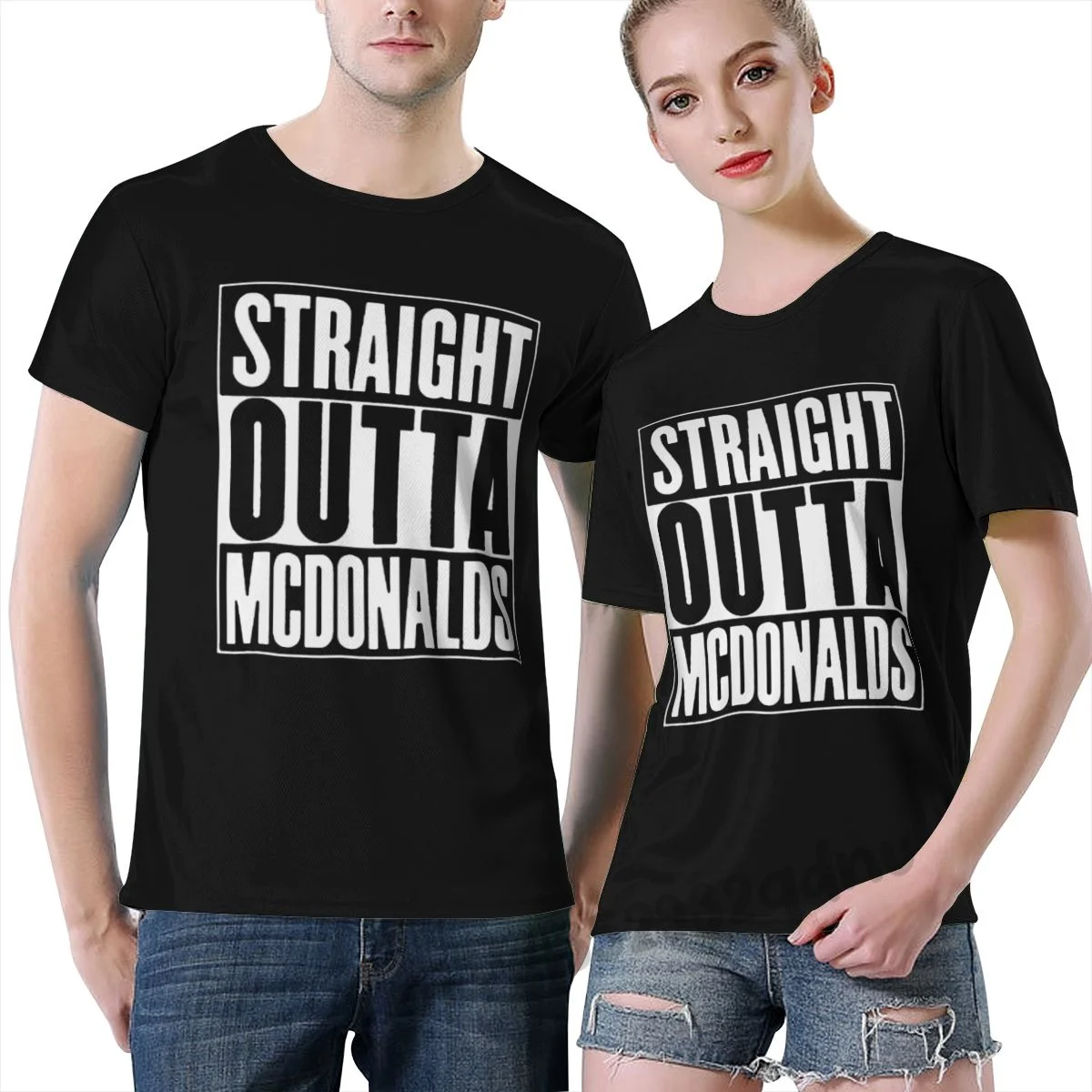 

Футболка мужская прямая с графическим принтом из Mcdonalds, Повседневная рубашка с коротким рукавом, модный топ в стиле ретро, на лето