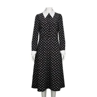 wednesday addams dress for adult women vintage black gothic one piece dresses wednesday cosplay outfits