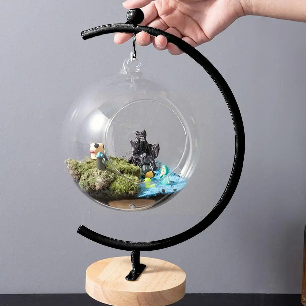 

Display Stand Ornament 1 Pack Iron Hanging Stand Holder Rack For Hanging Glass Globe Air Plant Terrarium Witch Ball House W8l1