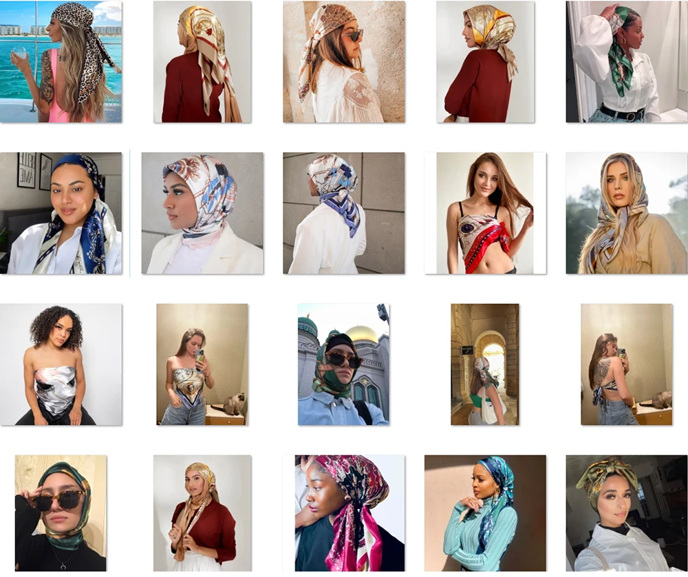 Леопардовый шелковый шарф 90*90 см