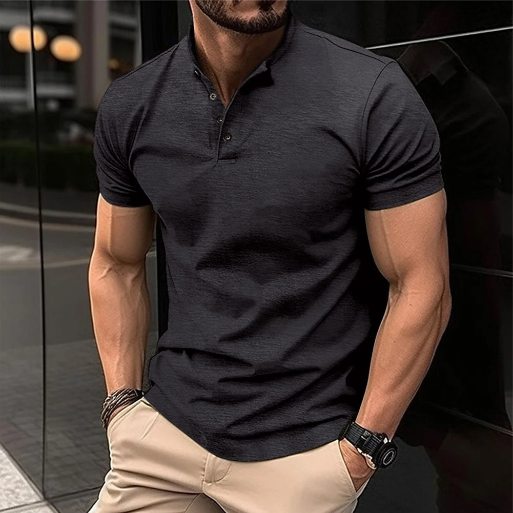 

Sartorially Savvy Men's Casual Summer Shirts Button Collar Short Sleeve Tops A Must Have for Comfort and Style