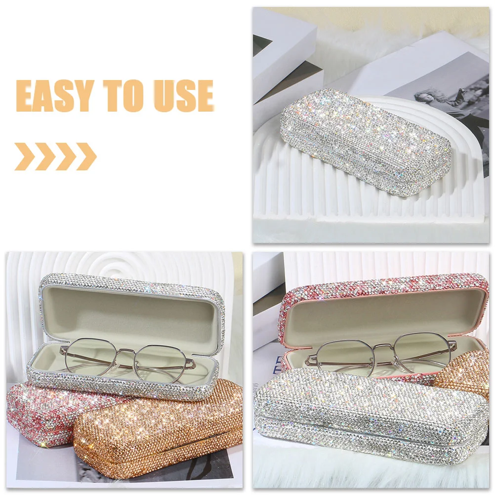 Автомобильный чехол для очков мягкий твердый корпус чехлы со стразами женские