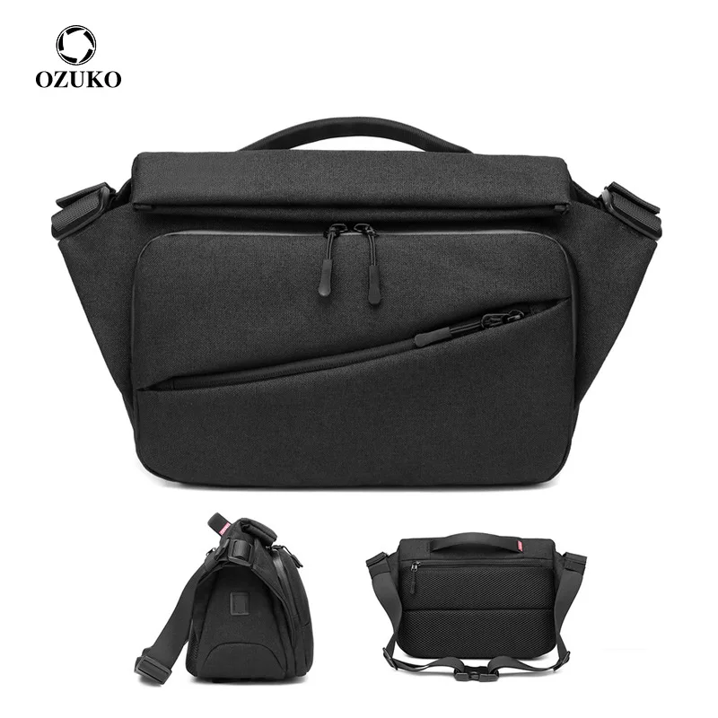 

OZUKO New Men Waist Bags Multifunction Riding Crossbody Bags Male Waterproof Travel Shoulder Messenger Bag Tactical Chest Packs