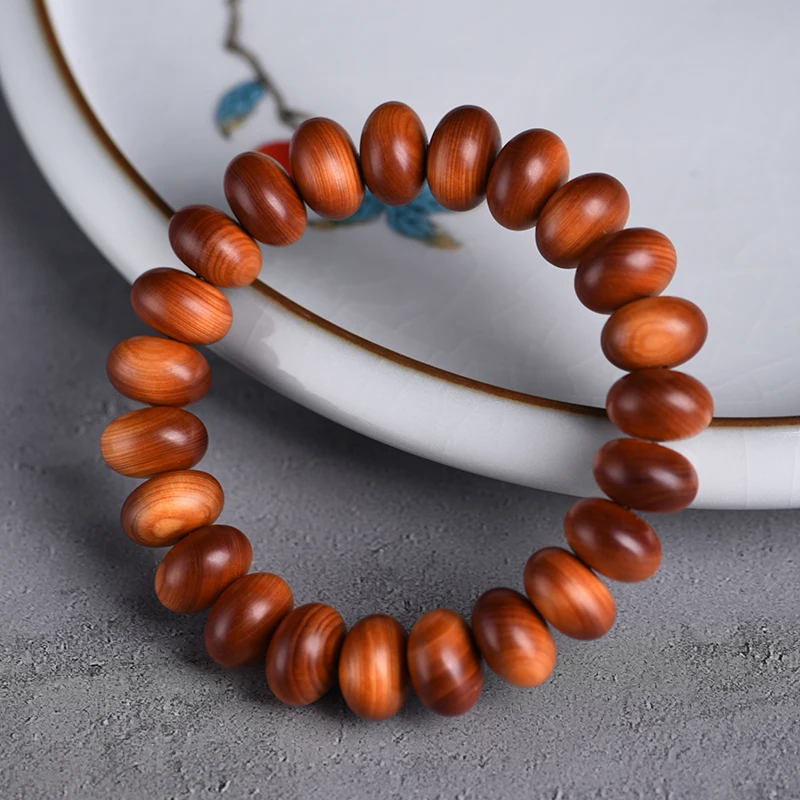 Taihang Chenhua Black Oil Cliff Кипарис Будда из бисера Ручная веревка Высокая красная