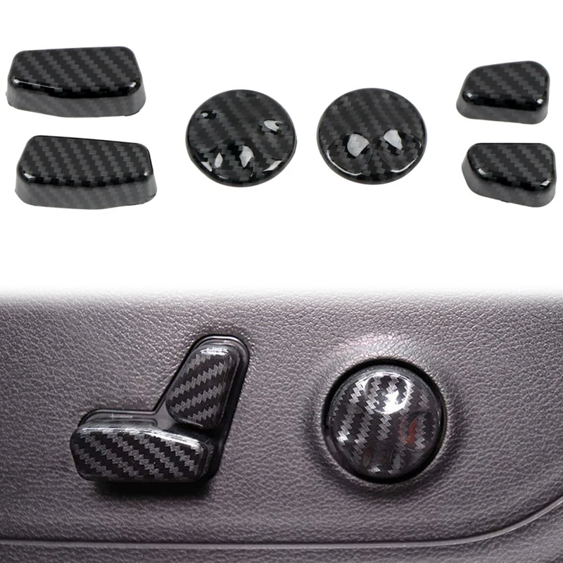 

Carbon Fiber Interior Front Power Seats Adjustment Switch Cover Trims Seat Adjust Button Cover For Dodge Durango 2011-2022