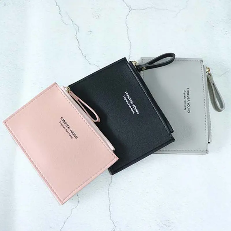 

Men's Women's Fashion Business ID Card Holder PU Coin Purse Credit Card Holder Pocket Bank Card Holder Zipper Holiday Gift
