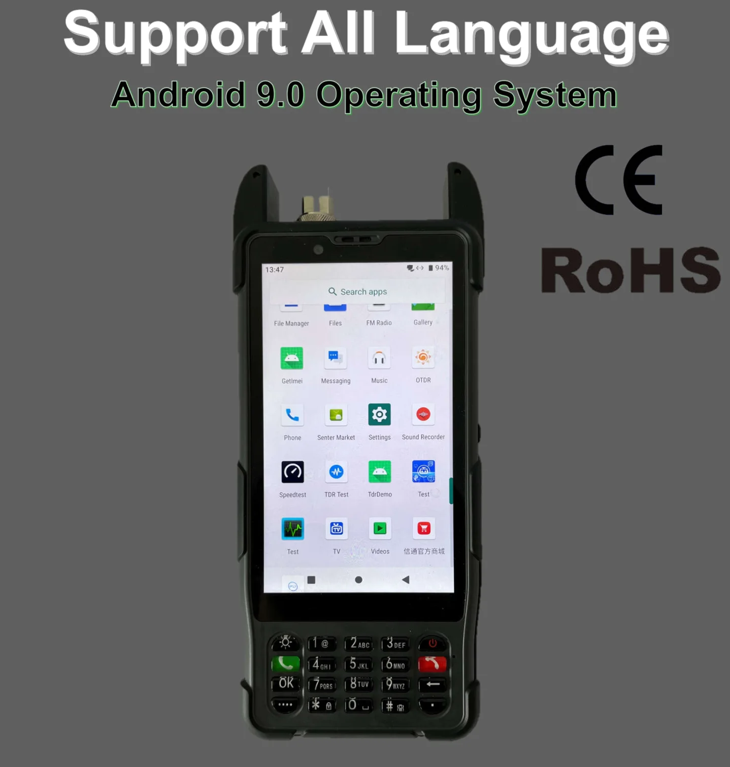 S337 V2 All In One OTDR Telecom Test PDA  Android 9.0 Barcode Scanning+VDSL+ADSL+Optical Power Test+VFL Etc Function