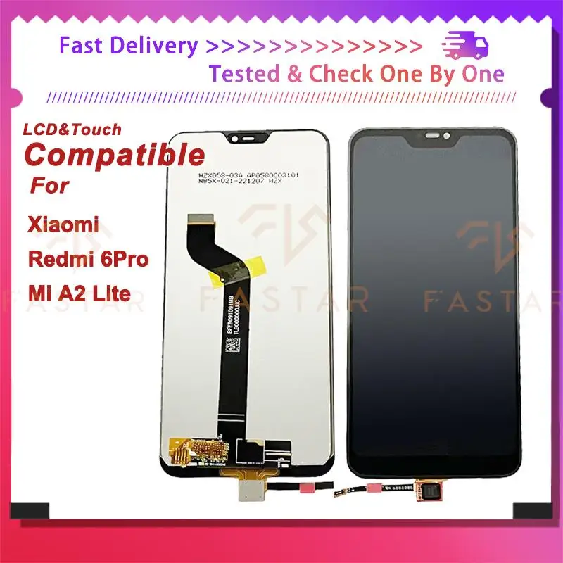 

5.84"Tested For Xiaomi Redmi 6pro /Mi A2lite LCD Display Touch Digitizer Assembly Replacement Screen Redmi 6 pro Mi A2 lite lcd