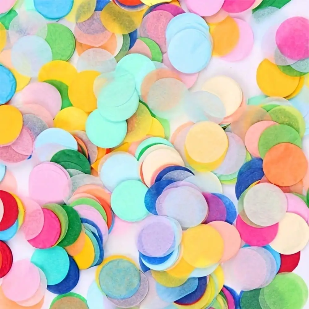 5 упаковок разноцветных конфетти из круглой ткани - сделанных на дни рождения