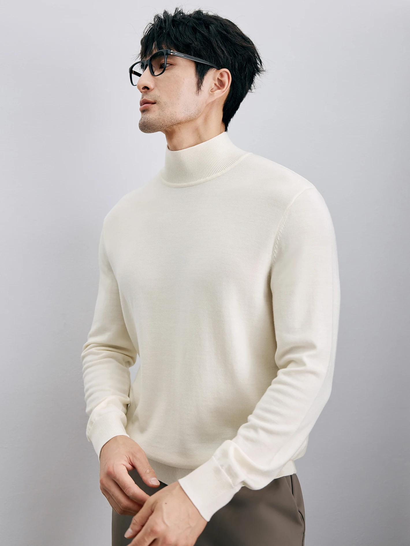 Зимний деловой Универсальный свитер DAZ734 из мериносовой шерсти стирающийся в