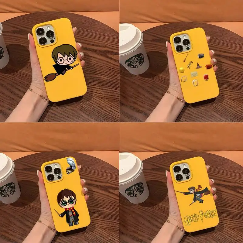 

Potters Ring Wand-Harries Phone Case For Iphone12Pro 12 13 14 Mini Pro Max 6 6s 7 8 Plus Xr X Xs Protective Case Yellow Coque