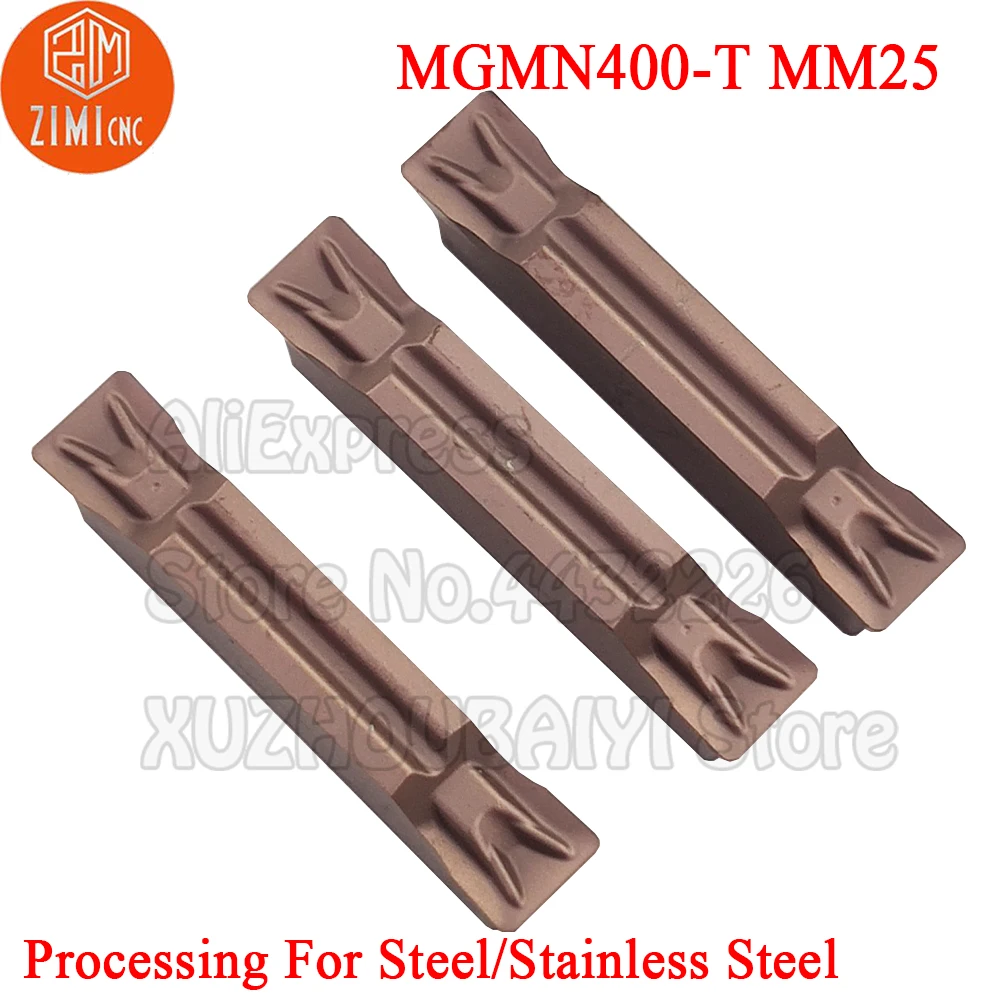 

10pcs MGMN400-T MM25 MGMN400 T MM25 MGMN 400 T Carbide Grooving Inserts Turning Tools CNC Cutter Lathe Blade For Stainless Steel