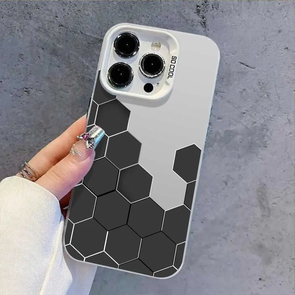 Чехол для iPhone 16 15 14 13 12 11 Pro Max Plus + X XS XR 7 8 SE 2020 2022 2023 Серебряный IMD чехол телефона