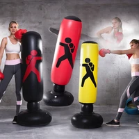 inflatable boxing bag dummy training pressure relief exercise water base punch free kick standing sandbag for adult kids fitness