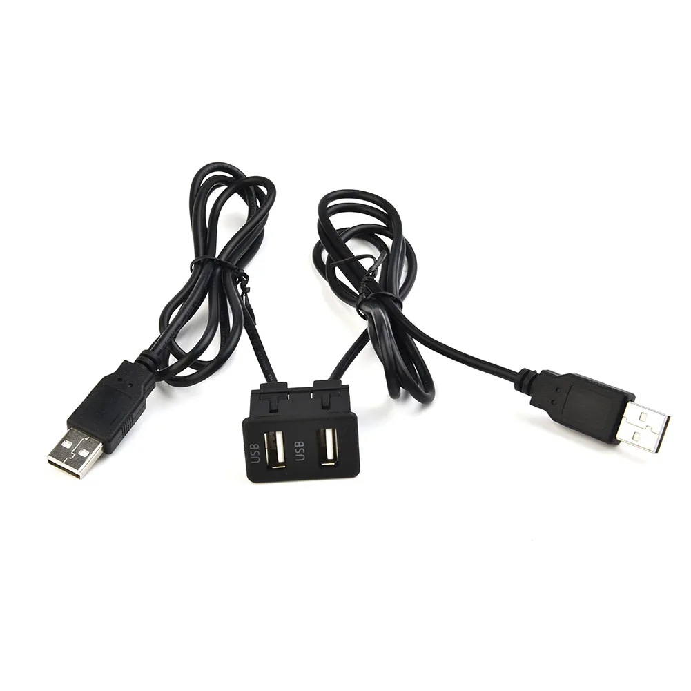 

Connector Adapter Cable Easy To Install 1 X Plastic 100CM Replacement A-type AUX Brand New Dash Dual USB Flush