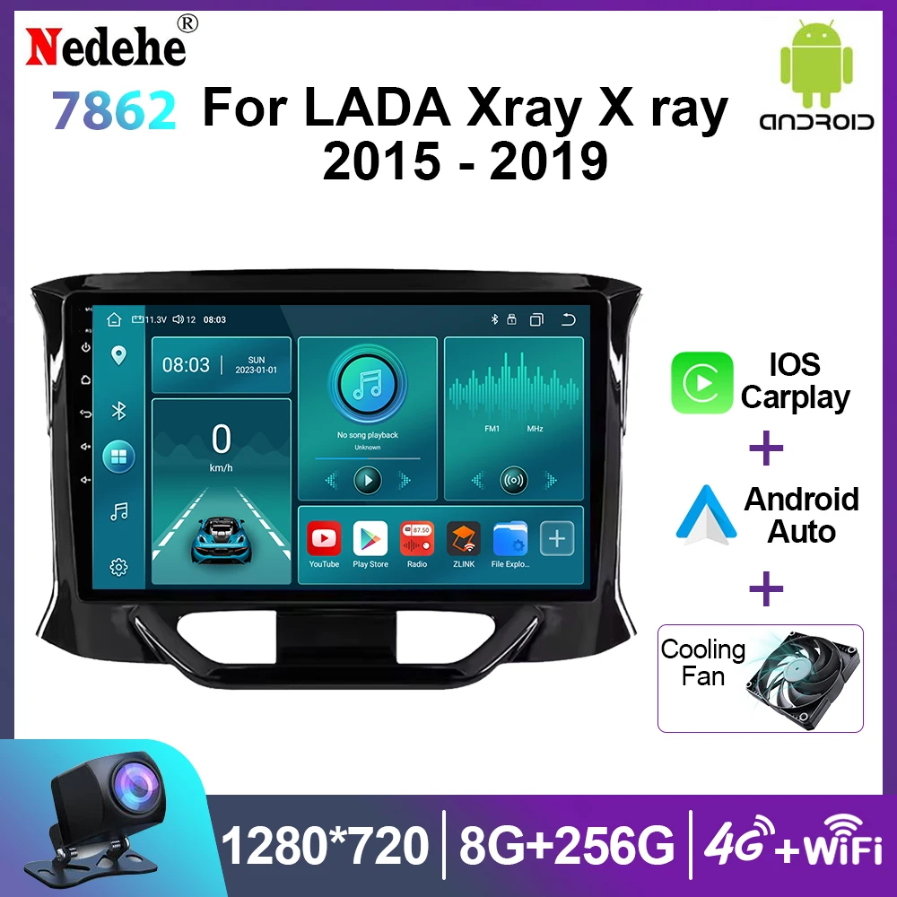 Android 14 Carplay Auto для LADA Xray X ray 2015-2019 Автомагнитола ...