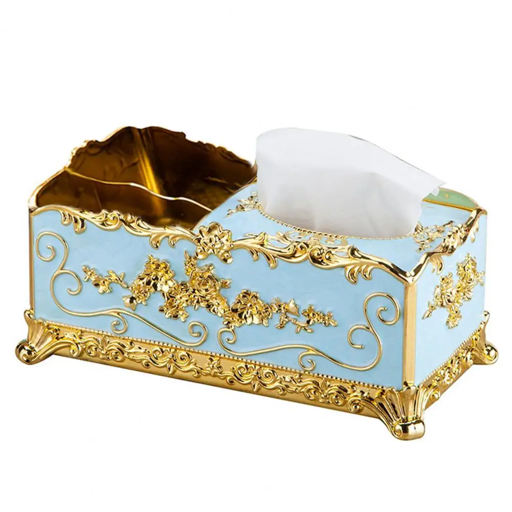

Tissue Boxes European Style Tissue Box Multi-functional ABS Embossed Design Napkin Case Home Decor Home Storage Organization