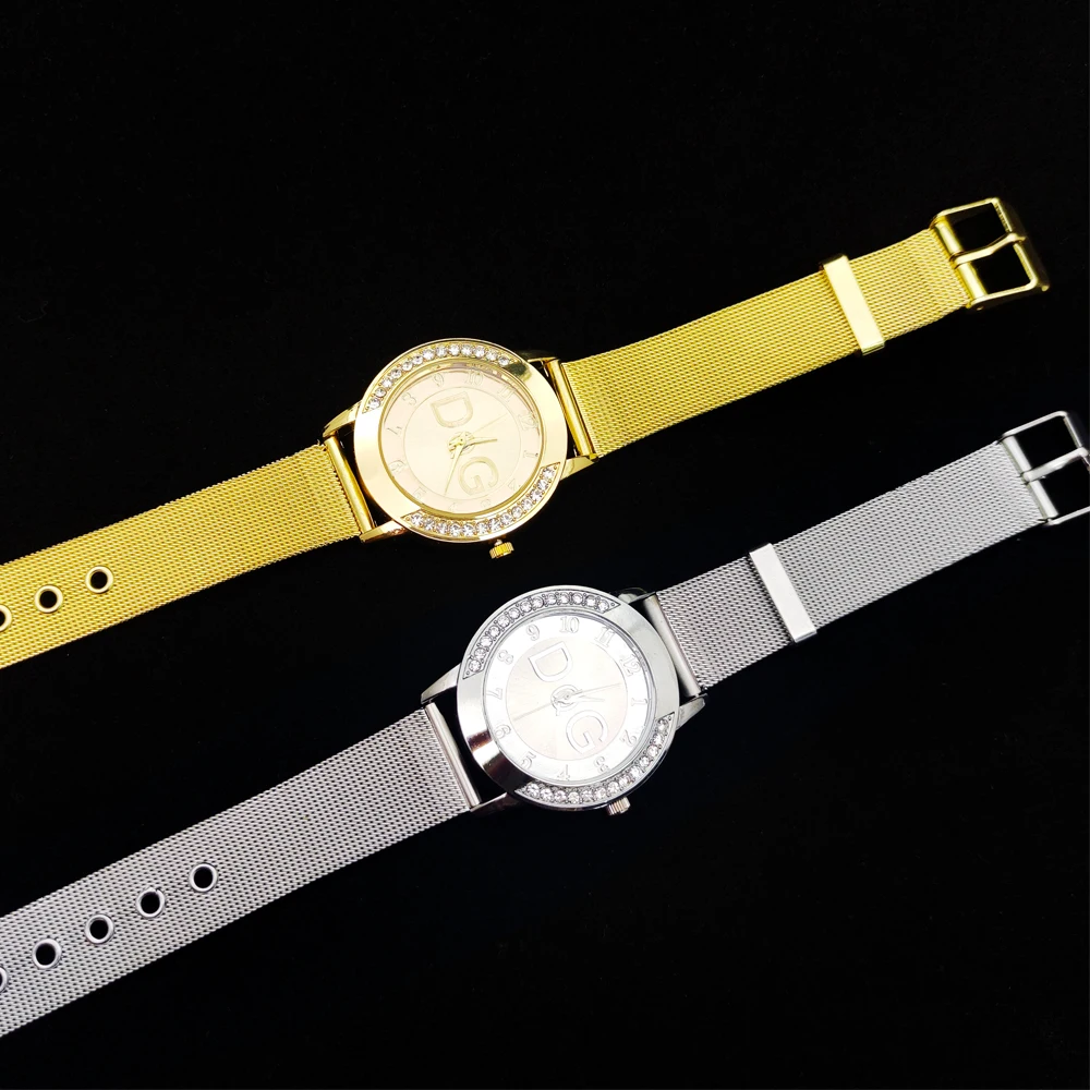 2023Hot Sale European Fashion Watch Women Luxury Brand DQG Quartz Watch Reloj Mujer Casual Stainless Steel Ladies Clock