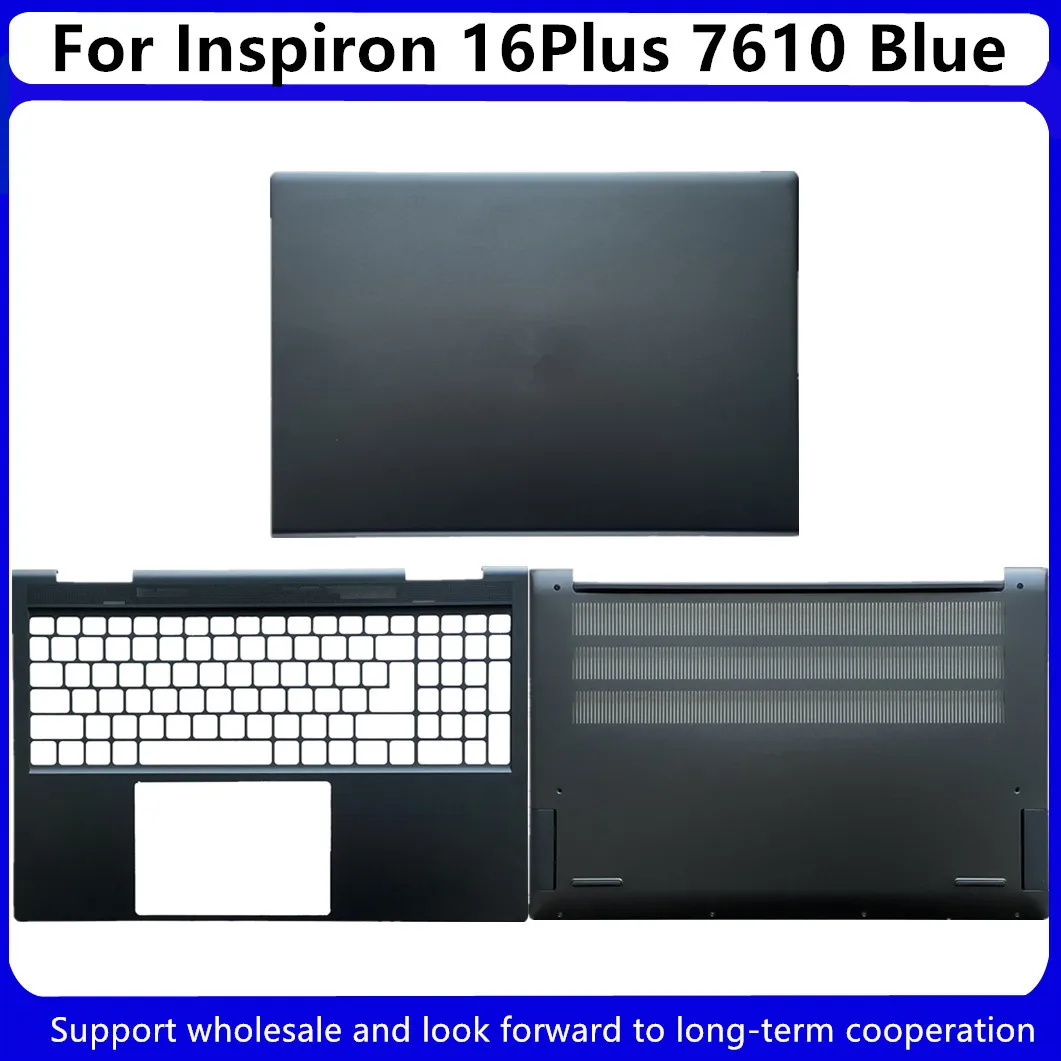 

New For Dell Inspiron 16Plus 7610 LCD Rear Back Cover Top Case Blue With Glue 0HNYF4 HNYF4 / Upper Case Palmrest Cover / Bottom