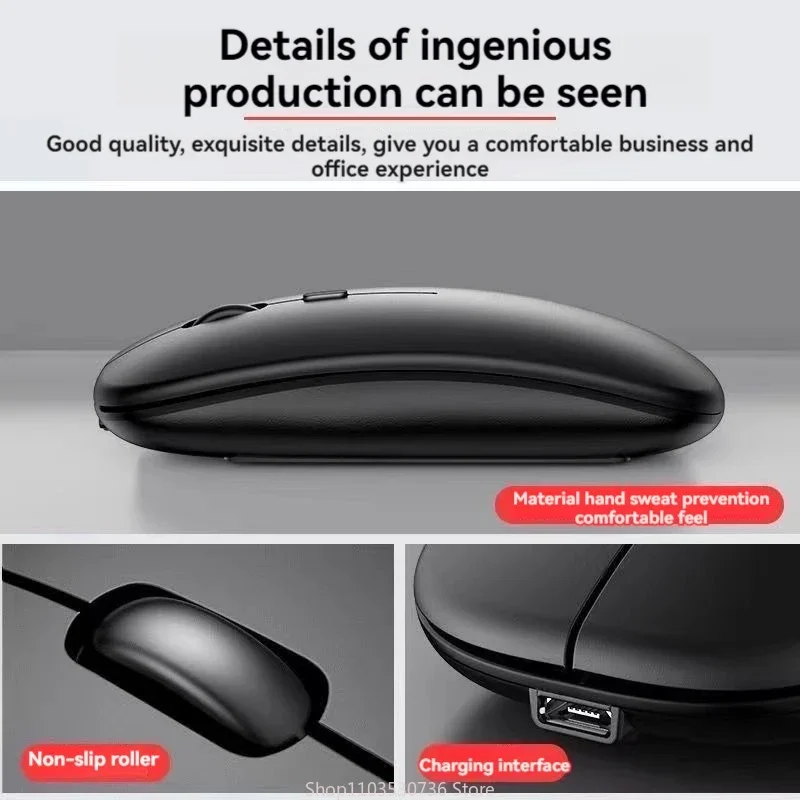 Wireless Bluetooth Mouse For iPad Samsung Huawei Lenovo Android Windows Tablet Battery Notebook Computer