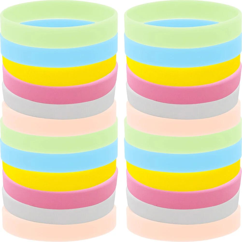 

24 Pcs Bracket Kids Gifts Concerts Glow Bracelets Wristbands Rubber Accessories Silica Gel Personalized Miss Light Party Favors