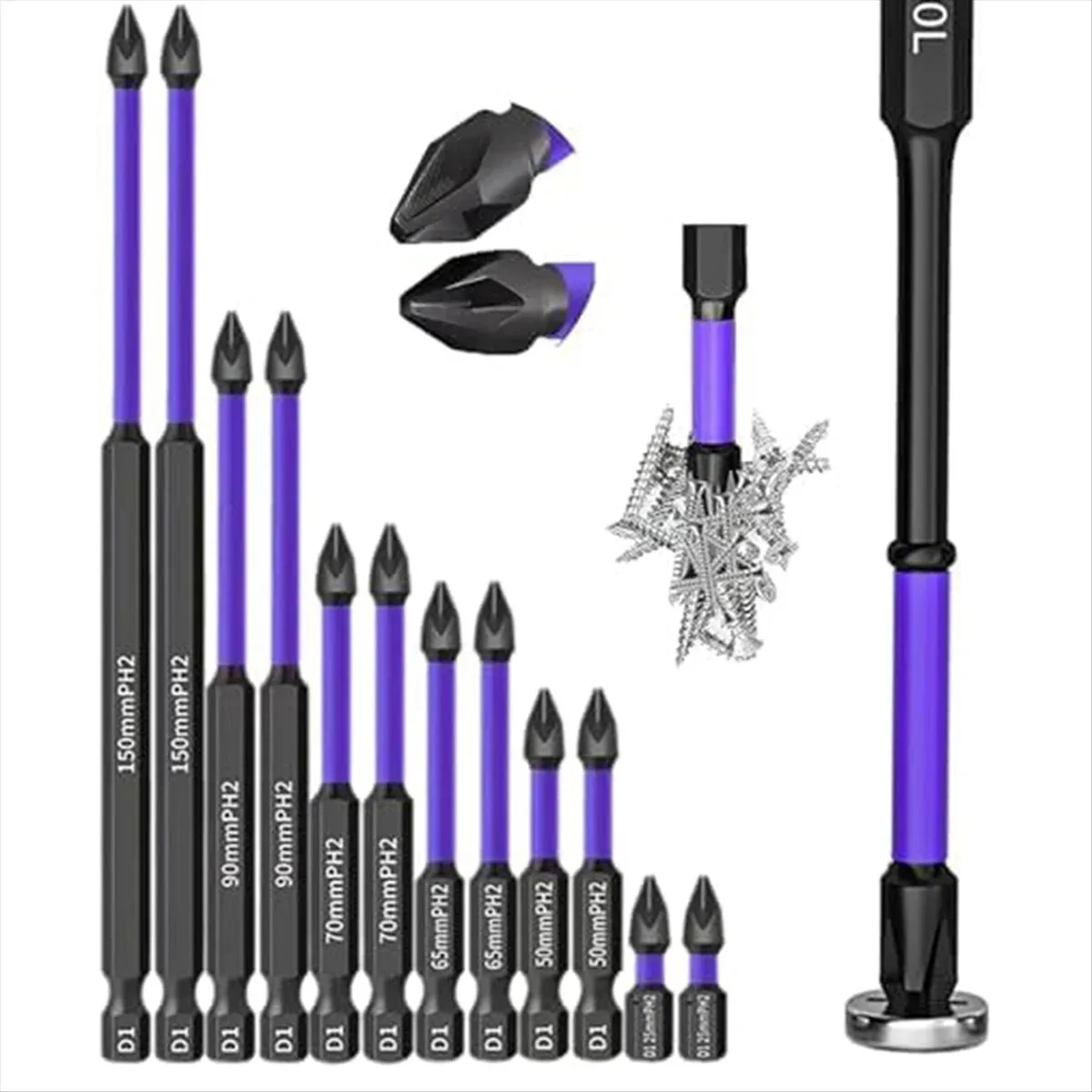 Противопорежки Brocas Magnetticas защитный колпак биты Phillips Conjunto de chave fenda D1 2 компл.