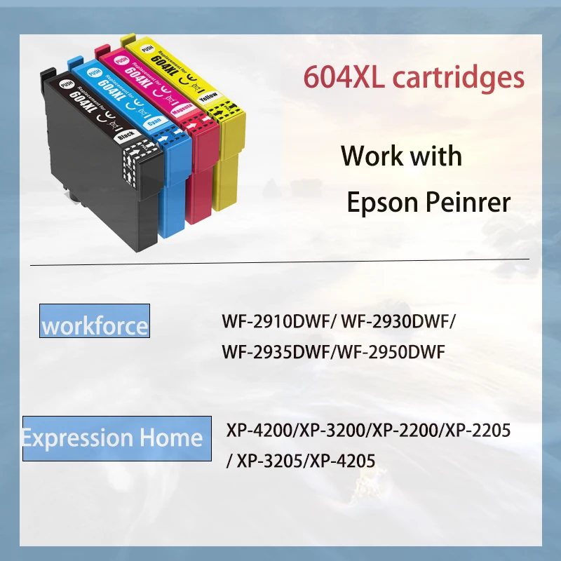 Vliaxh 604 604XL T604 совместимый чернильный картридж для Epson XP-2200 XP-2205 XP-3200 XP-3205 XP-4200 XP-4205