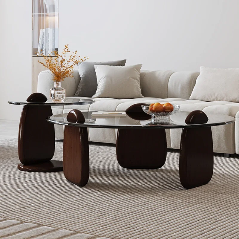 Журнальные современные концевые столы Круглые Роскошные золотые центральные