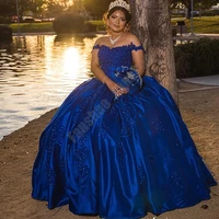 charming quinceanera dresses off the shoulder v neck sweet prom vestido appliques rhinestones princess for 15 girls ball gowns