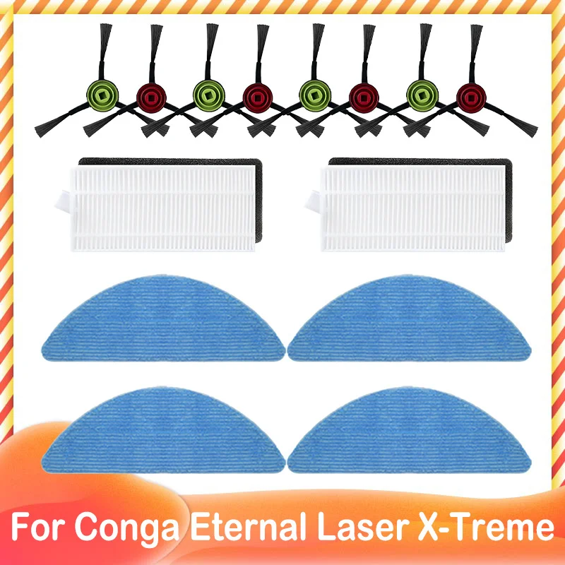 

Spare Side Brush Hepa Filter Mop Wipe Cloth Rag For Cecotec Conga Eternal Laser X-Treme Robot Vacuum Cleaner Accessories Kit