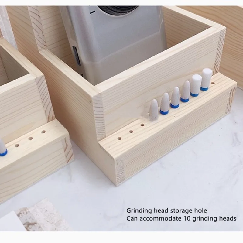 Машинка для маникюра с деревянным держателем 3 ряда