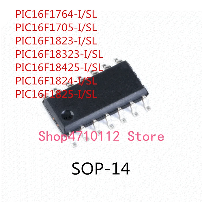 10 шт. PIC16F1764-I/SL PIC16F1705-I/SL PIC16F1823-I/SL PIC16F18323-I/SL PIC16F18425-I/SL PIC16F1824-I/SL IC |
