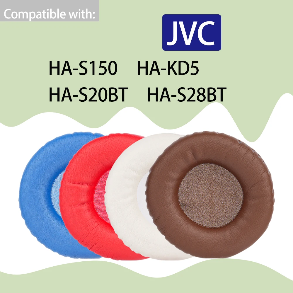 Фото Подушечки для наушников JVC HA-S150 S20BT S28BT HA KD5, амбушюры, подушечки для гарнитуры, сменный чехол, мягкая круглая сетка, кожаная пена №1