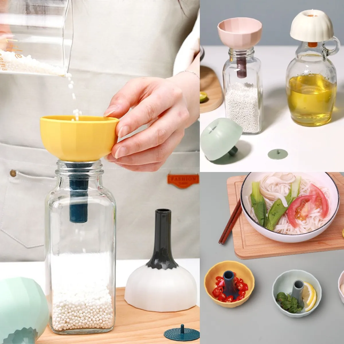 

Портативный кухонный инструмент, воронка для дозирования жидкостей, многоразовые пластиковые трубки, бытовая Воронка для жидкого масла, ла...