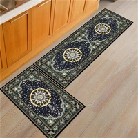 european flower long kitchen mat vintage home decor carpet for living room bedroom anti slip dirt resistant hallway floor rug