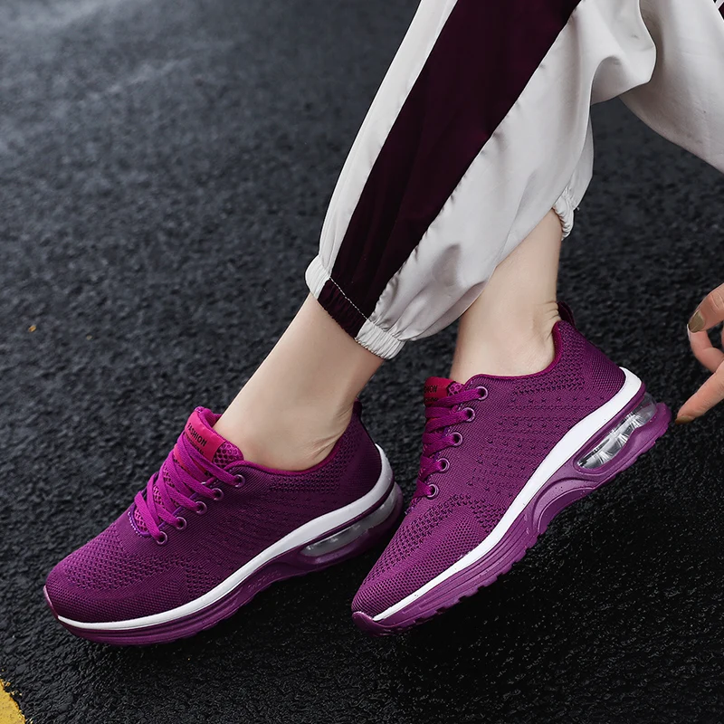 Ladies Casual Shoes Summer Fashion Multicolor Color Breathable Women Sneakers Man Mesh Lace Up Female Sports Shoes Size 35-46