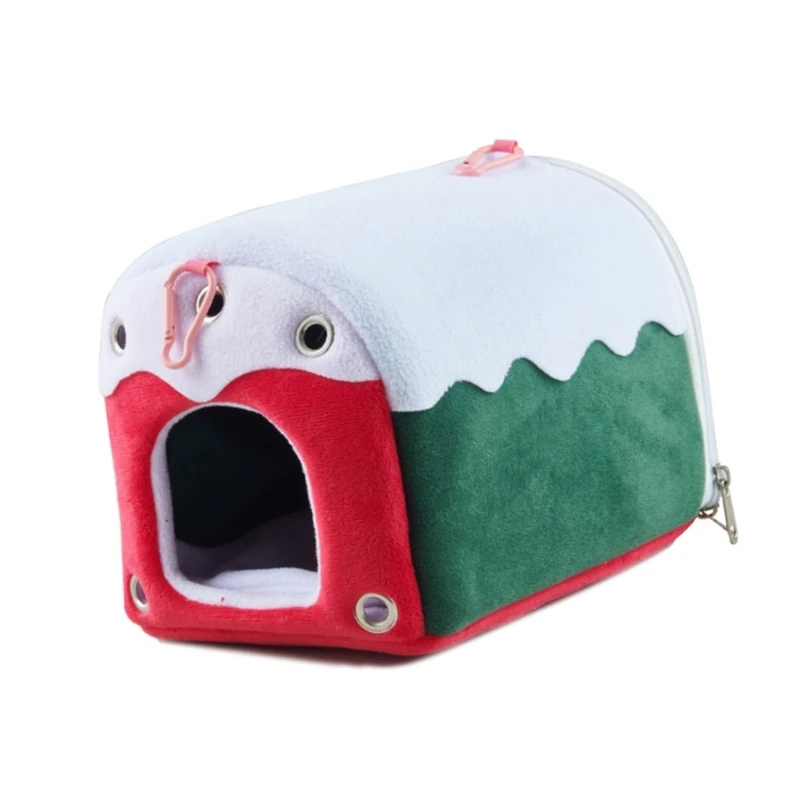 Плюшевый домик для птиц кровать маленьких животных пещера зеленая домашних