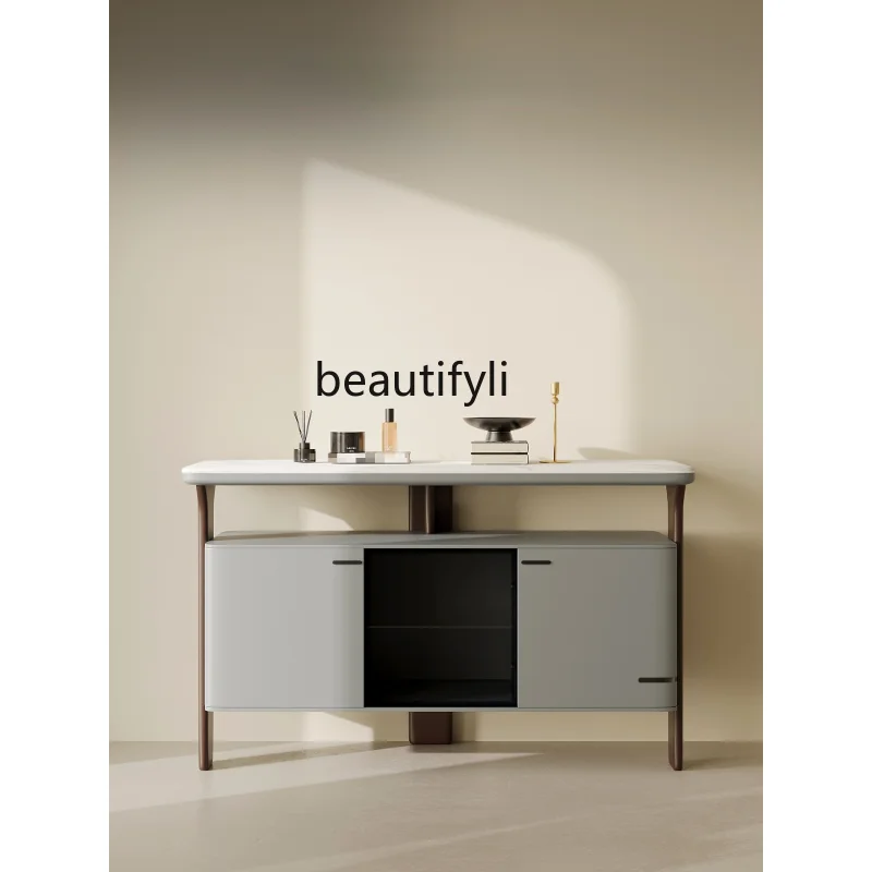 

Шкафчик-сервант LHY, шкафчик высокой высоты со встроенной стеной, бесшумный стиль, домашний современный минималистичный мраморный шкафчик высокого качества