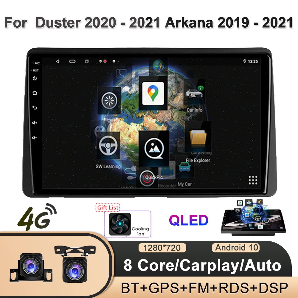 

Мультимедийный проигрыватель, для автомобильного радиоприемника Рено Дастер HM 2 II, 2020-2021, GPS, навигатор Android