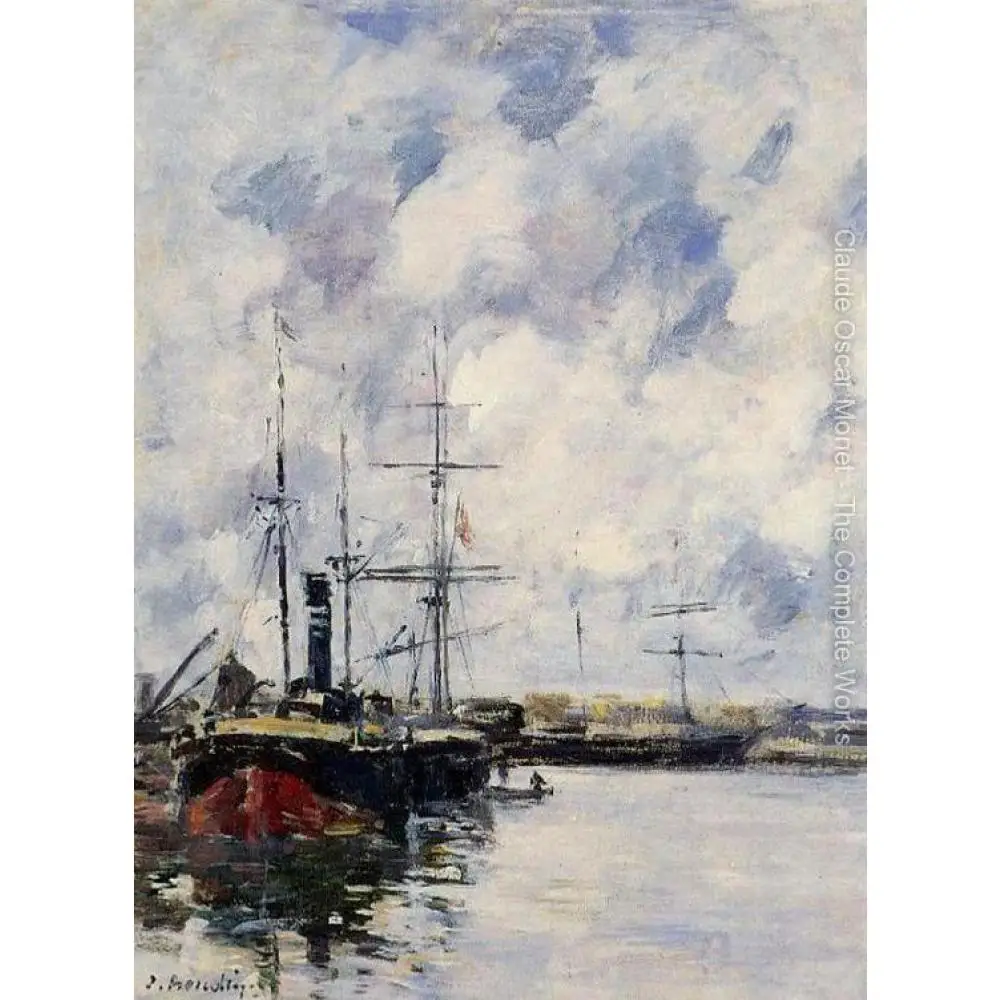 

A Corner of the Deauville Basin - by Claude Monet Oil paintings reproduction Landscapes art hand-painted home decor