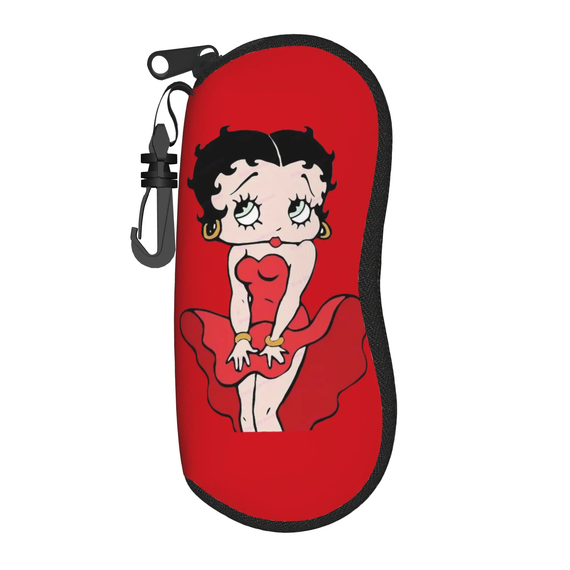 Фото Чехол для очков B-Betty Boops Dreamer, модный унисекс-чехол на молнии для солнцезащитных очков, защитный чехол для контактных линз №1