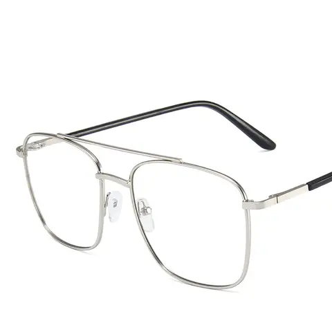 Мужские стеклянные прозрачные линзы Компьютерная Оптическая металлическая оправа очки блокирующие очки
