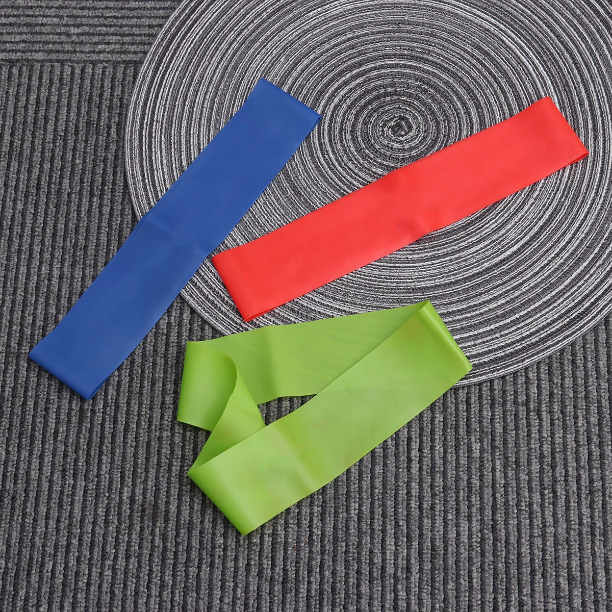 

3PCS Natural Latex Elastic Workout Loop Bands Best for Pilates Yoga Rehab Physical Therapy (Three Colors)
